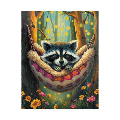 Whimsical Raccoon Puzzle, 110-1014-Piece, Nature-Themed Fun Family Activity, Gift for Animal Lovers, Cozy Home Entertainment, Brain Teaser 252 pcs (Vertical) Puzzle The Puzzle Chest