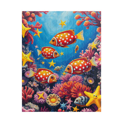 Ocean Puzzle with Tropical Fish, Colorful Underwater Jigsaw Puzzle for Adult, Fun Family Activity, Creative Birthday Holiday Gift for Friend 252 pcs (Vertical) Puzzle The Puzzle Chest