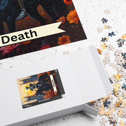 Skeleton Horse Jigsaw Puzzle - Death Tarot Style, Gift for Halloween, Puzzle for Adult, Solo Fun Family Activity, Indoor Quiet Leisure Puzzle The Puzzle Chest