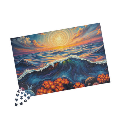 Ocean Sunset Jigsaw Puzzle, 110, 252, 520, 1014-piece Landscape, Family Game Night, Gift for Beach Lover and Friends Puzzle The Puzzle Chest