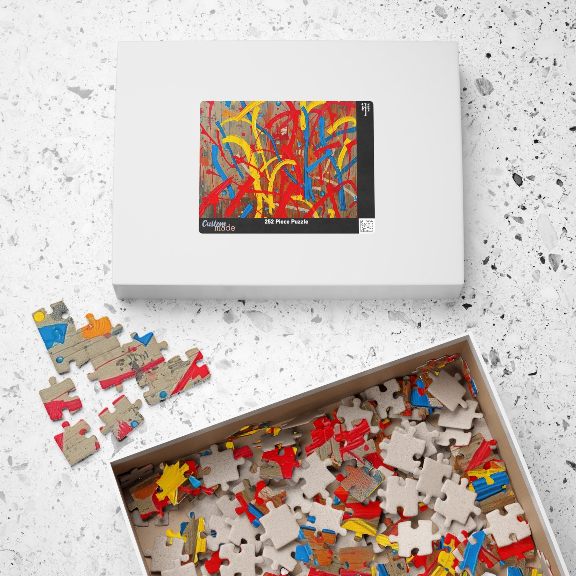 Abstract Colorful Jigsaw Puzzle Game for Adults, Vibrant Wall Art Piece Puzzle The Puzzle Chest