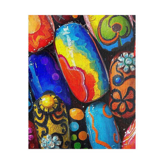 Colorful Nail Art Jigsaw Puzzle - Pop Art Design, Creative Hobby, Family Game Nights, Gift for Puzzle Lovers, Senior Mental Exercise 520 pcs (Vertical) Puzzle The Puzzle Chest