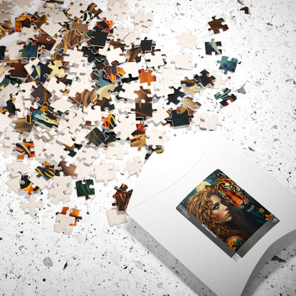 Tiger and Beauty Puzzle, Animal Art Adult Jigsaw Game for Relaxation, Home Entertainment, Creative Gift Idea Nature Lover, Family Game Night Puzzle The Puzzle Chest
