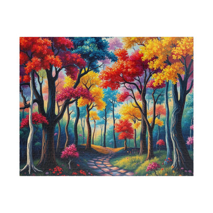 Autumn Woodland Puzzle - Landscape Jigsaw Game, Tranquil Fall Scenery, Family Game Night Gift for Nature Lover, Cozy Mindful Indoor Activity 520 pcs (Horizontal) Puzzle The Puzzle Chest