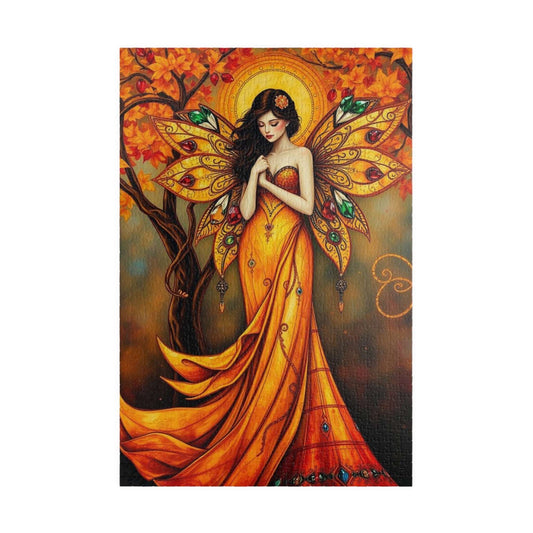 Bejeweled Autumn Fairy Jigsaw Puzzle, Mythical Fantasy Art, 110-1014 Pieces, Enchanting Unique Gift for Puzzle Lover, Family Fun Activity