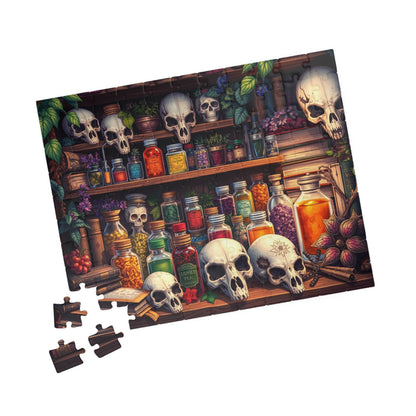 Skull Potion Shop Puzzle - Halloween Decor, Gift for Puzzle Lovers, 110 to 1014-Piece Fun, Perfect for Family Game Night, Gothic Home Decor The Puzzle Chest