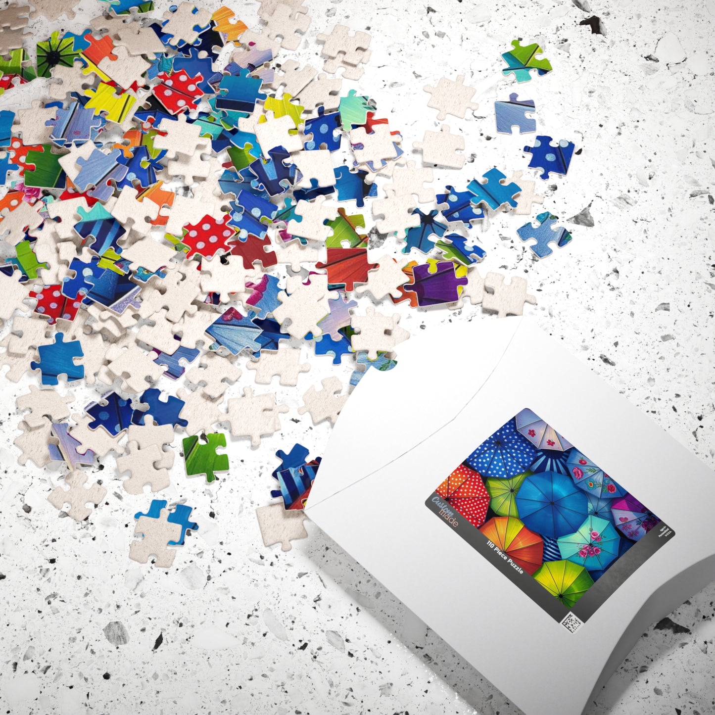 Chaotic Umbrella Puzzle Jigsaw Game - Vibrant Collage Design, Family Bonding Time, Mental Workout, Unique Gift for Friends Puzzle The Puzzle Chest