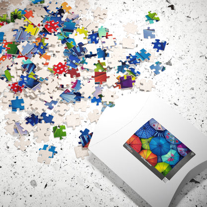 Chaotic Umbrella Puzzle Jigsaw Game - Vibrant Collage Design, Family Bonding Time, Mental Workout, Unique Gift for Friends Puzzle The Puzzle Chest