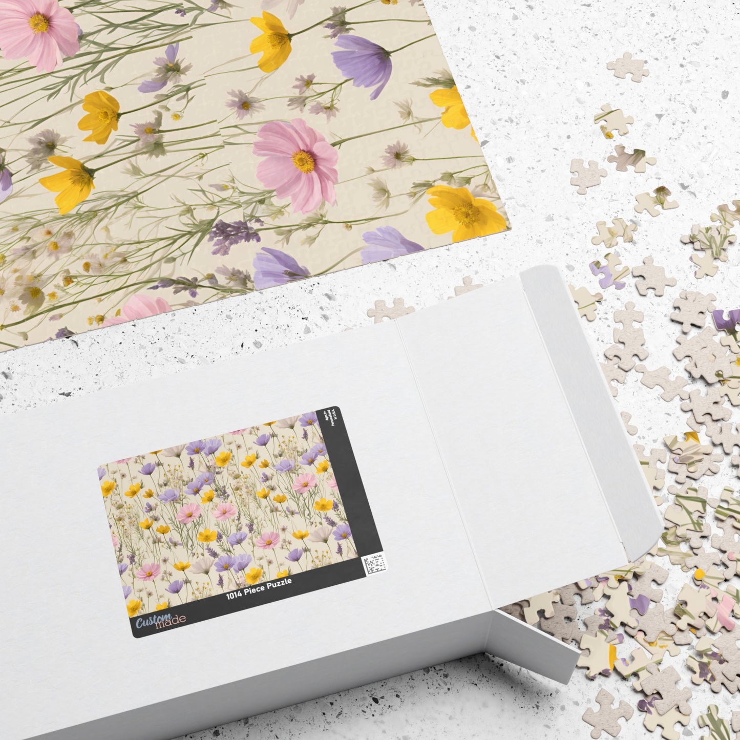 Pastel Wildflower Jigsaw Puzzle, 110-1014 Piece Game for Adults Relaxing Activity, Floral Art Project, Flower DIY Frameable Decor Puzzle The Puzzle Chest
