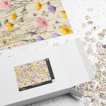 Pastel Wildflower Jigsaw Puzzle, 110-1014 Piece Game for Adults Relaxing Activity, Floral Art Project, Flower DIY Frameable Decor Puzzle The Puzzle Chest