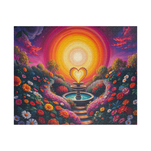 Heart of the Garden - LGBTQ Pride Jigsaw Puzzle, Colorful Floral Art for Family or Solo Fun, Holiday Birthday Pride Month Gift for Friends 520 pcs (Horizontal) Puzzle The Puzzle Chest