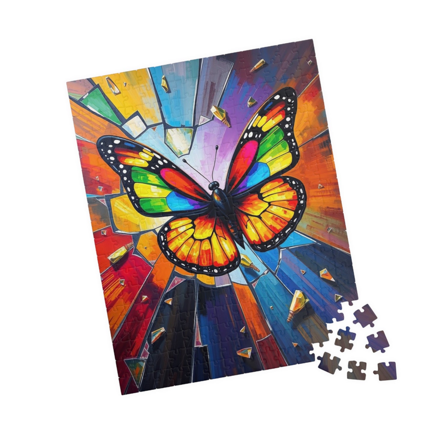 Colorful Butterfly Jigsaw Puzzle - 110, 252, 520, 1014-Piece, Stress Relief Game, Fun Family or Solo Activity, Home Entertainment Gift Idea
