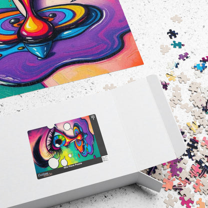 Comic Eye Jigsaw Puzzle - Vibrant Pop Art Jigsaw Game for Adults, Multicolored Tears Speech Bubbles, Family Home Entertainment Brain Teaser Puzzle The Puzzle Chest
