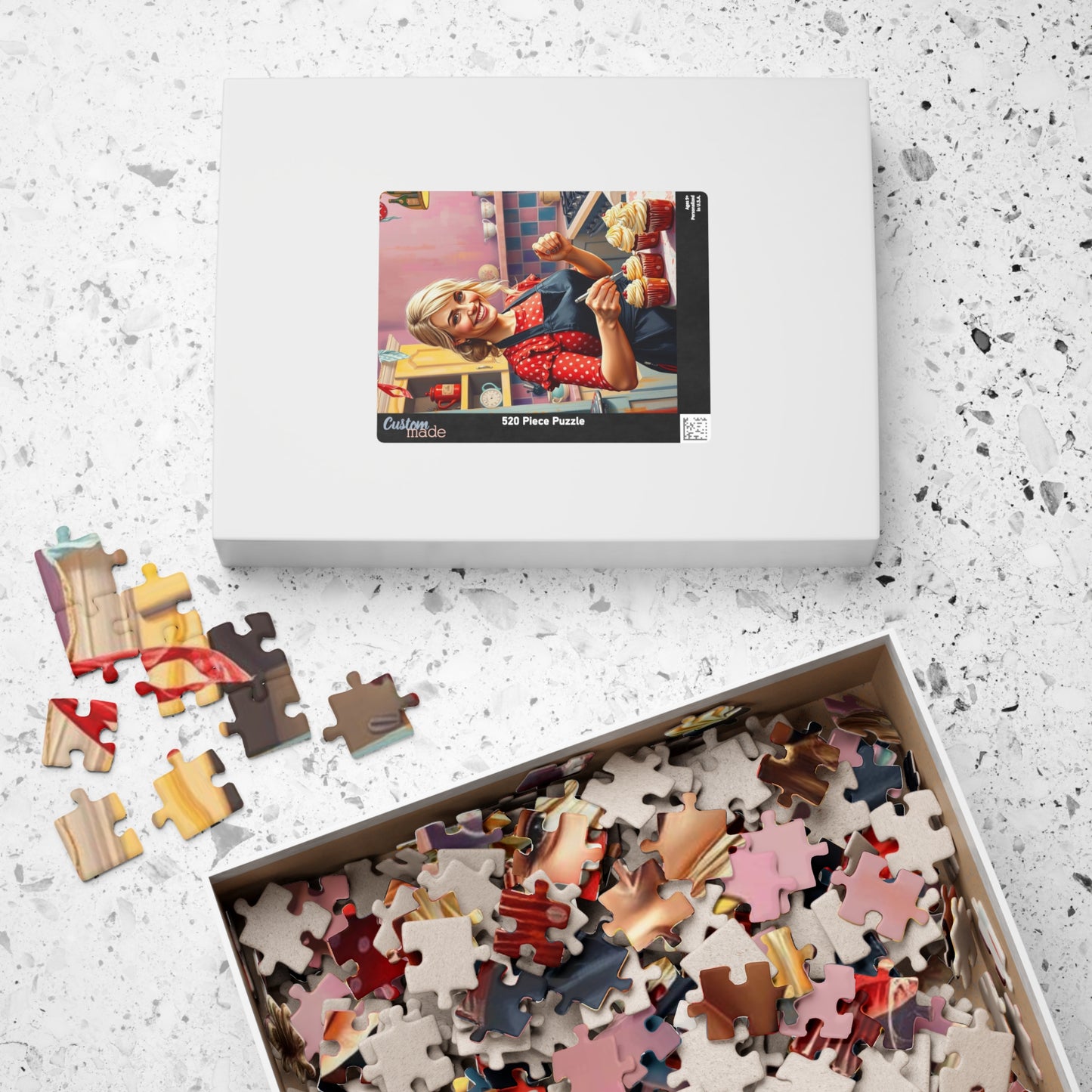 Baking Fun Jigsaw Puzzle featuring Cupcake Baker - Fun Family Game Night, Gift for Bakers, Puzzle Enthuisasts, Home Decor Kitchen Puzzle Puzzle The Puzzle Chest