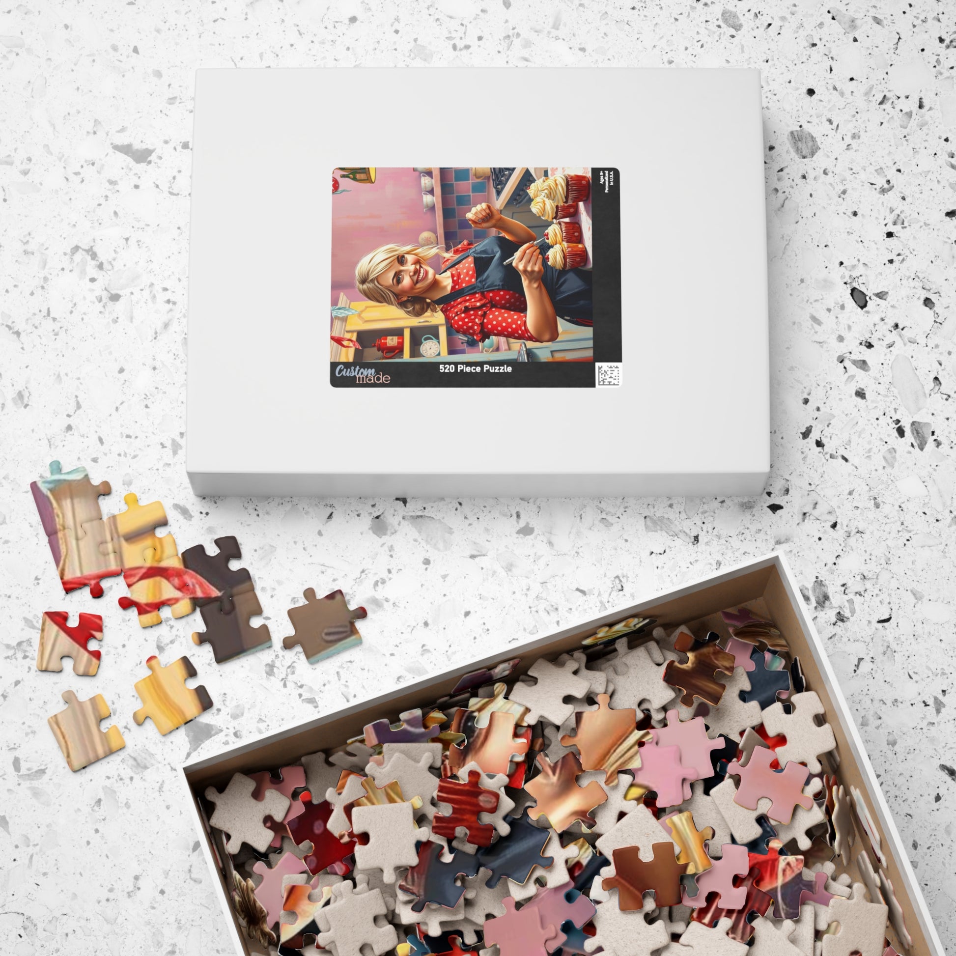 Baking Fun Jigsaw Puzzle featuring Cupcake Baker - Fun Family Game Night, Gift for Bakers, Puzzle Enthuisasts, Home Decor Kitchen Puzzle Puzzle The Puzzle Chest