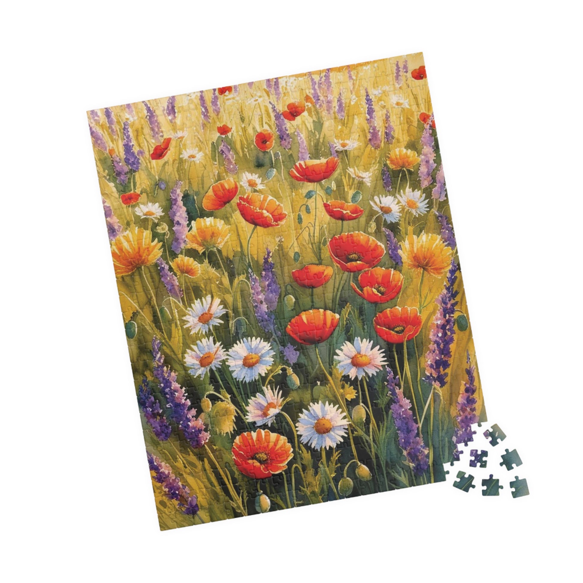 Field of Wildflowers Jigsaw Puzzle, Flowers with Butterflies Floral Landscape Game, 252 520 1014 Piece Nature Lover Gift for Friend Puzzle The Puzzle Chest