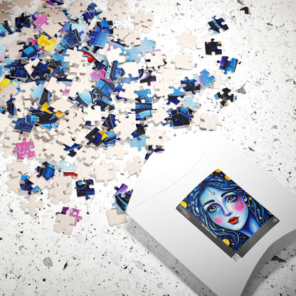 Mosaic Portrait Celestial Woman Puzzle | 110-1014 Piece Stars and Planets Jigsaw Game, Starry Night Artwork, Gift for Puzzle Lovers, Mindful Puzzle The Puzzle Chest