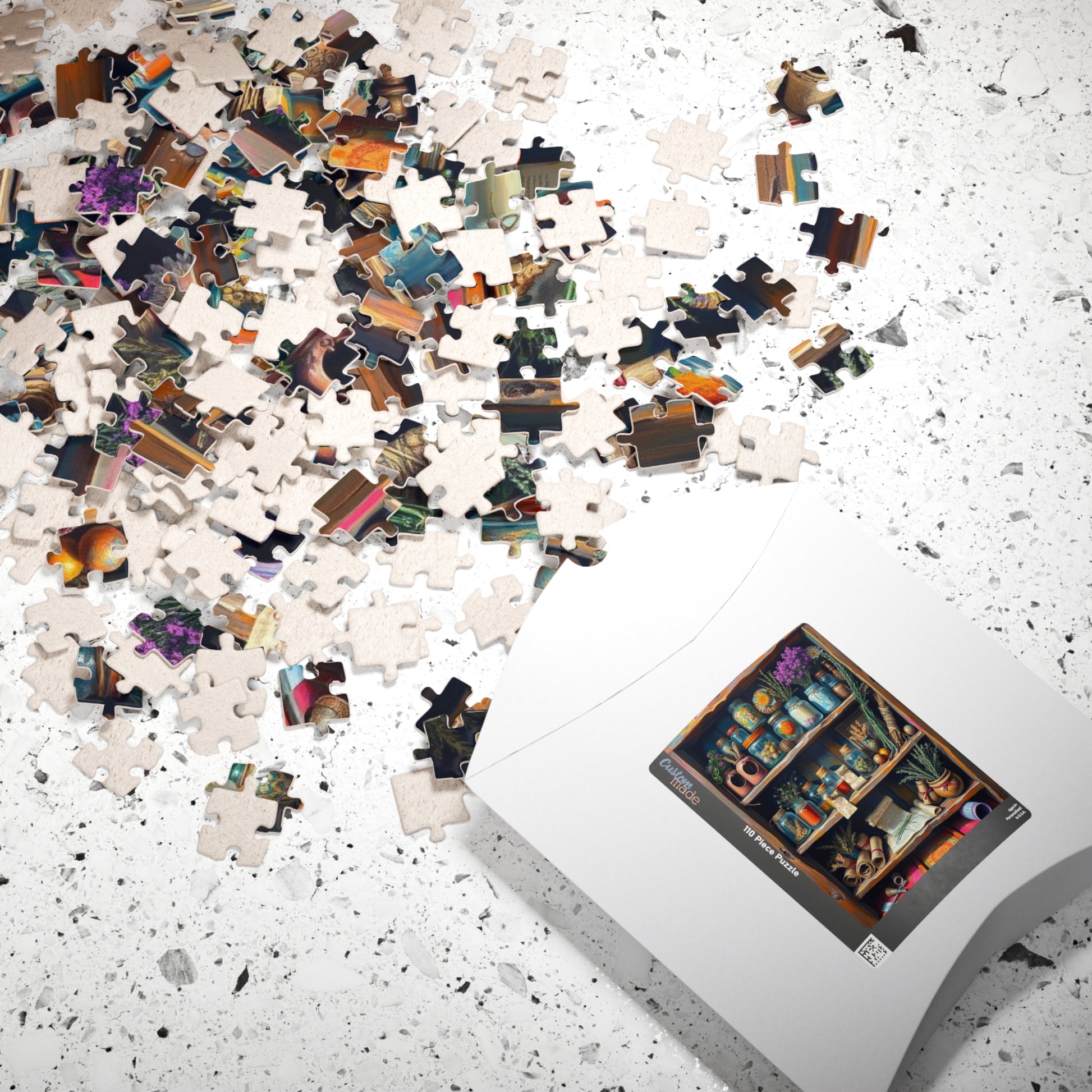 Botanical Garden Shelf Puzzle - Nature Lover's Jigsaw, Folk Art Home Decor, Gift for Adults, Eco-Friendly Cozy Indoor Activity, Brain Teaser Puzzle The Puzzle Chest