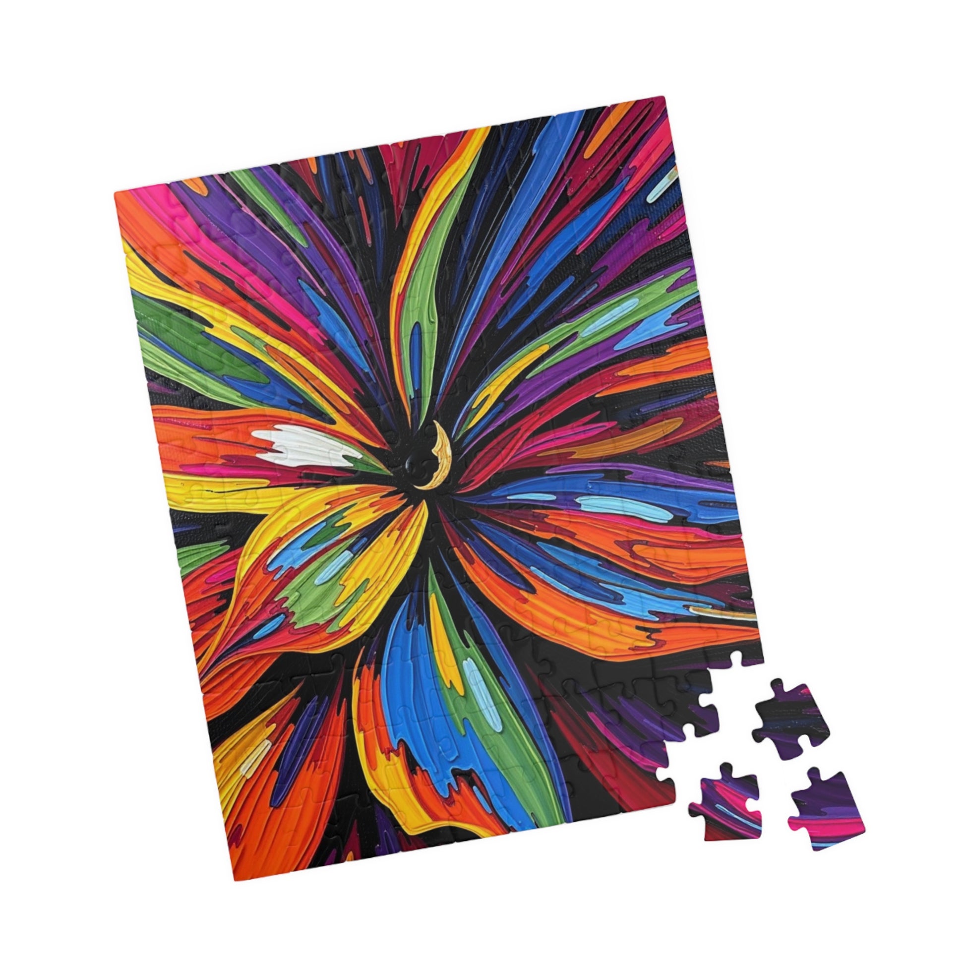 Close-up Abstract Flower Jigsaw Puzzle - Colorful Floral Art Puzzle The Puzzle Chest