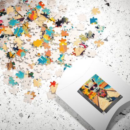 Whimsical Llama Jigsaw Puzzle, Beach Scene, Fun Family Game, Unique Gift for Adults, Perfect for Animal Lovers Puzzle The Puzzle Chest