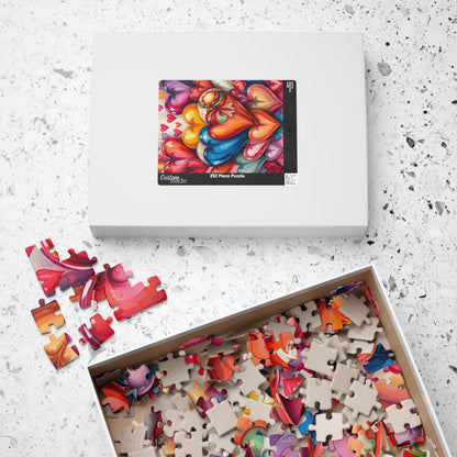 Romantic Heart Collage Puzzle, Love Jigsaw Game for Adults and Teens, Valentine's Day Activity, Bright Color Puzzle, Heart Pattern, Giftable Puzzle The Puzzle Chest