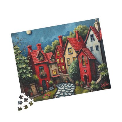 Adorable 3D Village Jigsaw Puzzle for Adults, 110, 252, 520, 1014-piece, Colorful and Cozy Town, Game for Puzzle Enthusiasts, Gift The Puzzle Chest