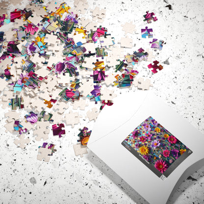 Floral Mosaic Puzzle, 110-1014 Pieces, Flower Jigsaw Game, Relaxing Family Activity, Gift for Puzzle Lovers and Art Enthusiasts, Frameable Puzzle The Puzzle Chest