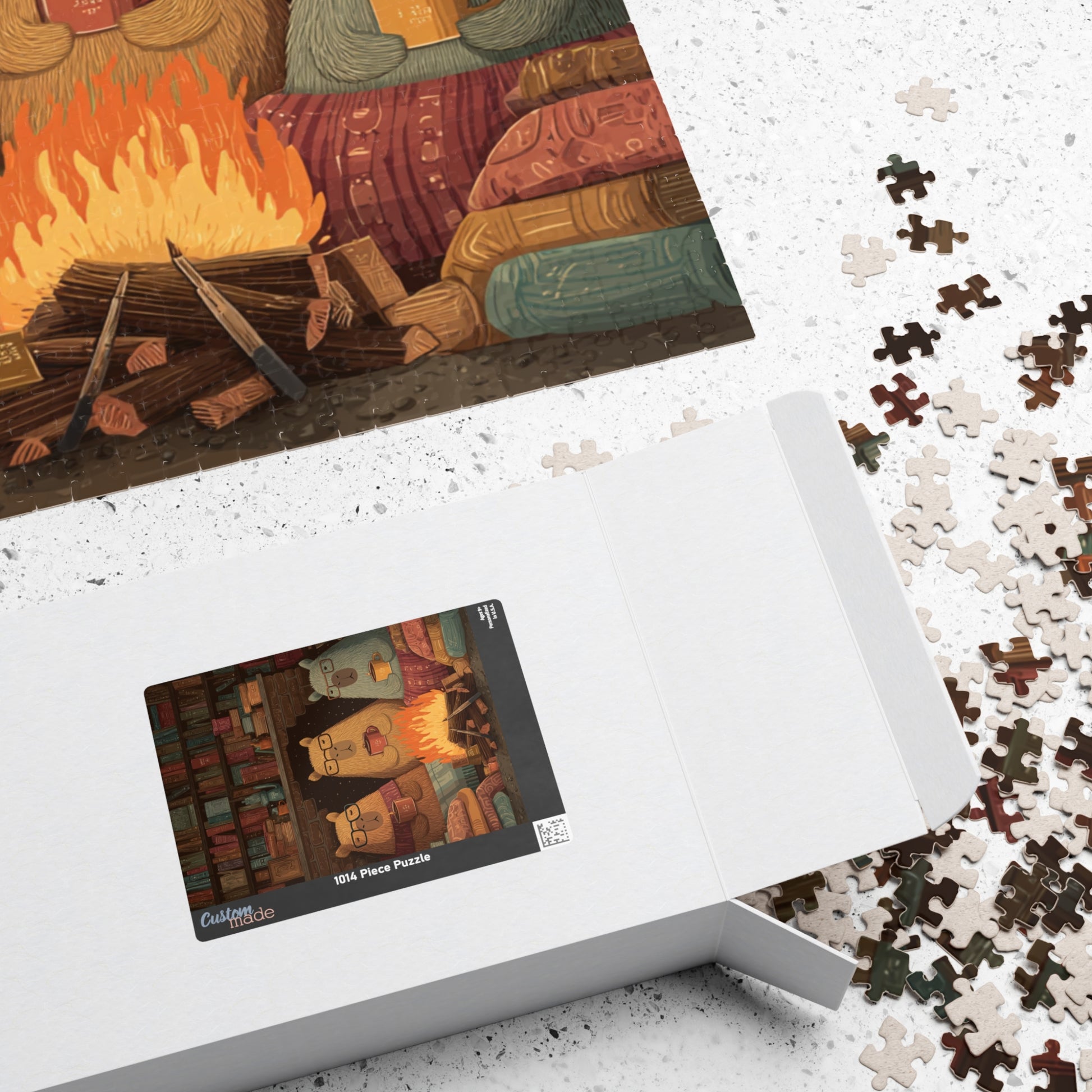 Fireside Reading with Capybaras Jigsaw Puzzle Puzzle The Puzzle Chest