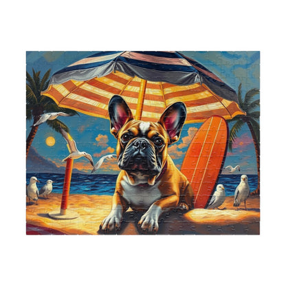 Beach Vibes Puzzle - French Bulldog, 110/252/520/1014-Piece, Fun Home Activity, Gifts for Dog Lovers, Family Game Night, Puzzle for Adults