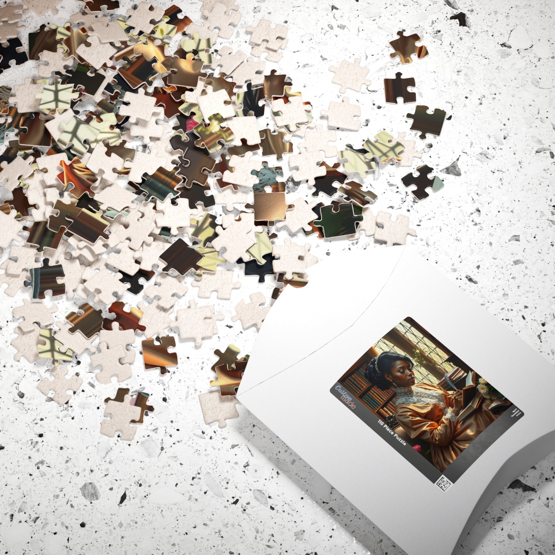 African American Woman Puzzle, Victorian Era Black Woman Reading Jigsaw, Family Game Night, Creative Activity, Black History Month Gift Puzzle The Puzzle Chest