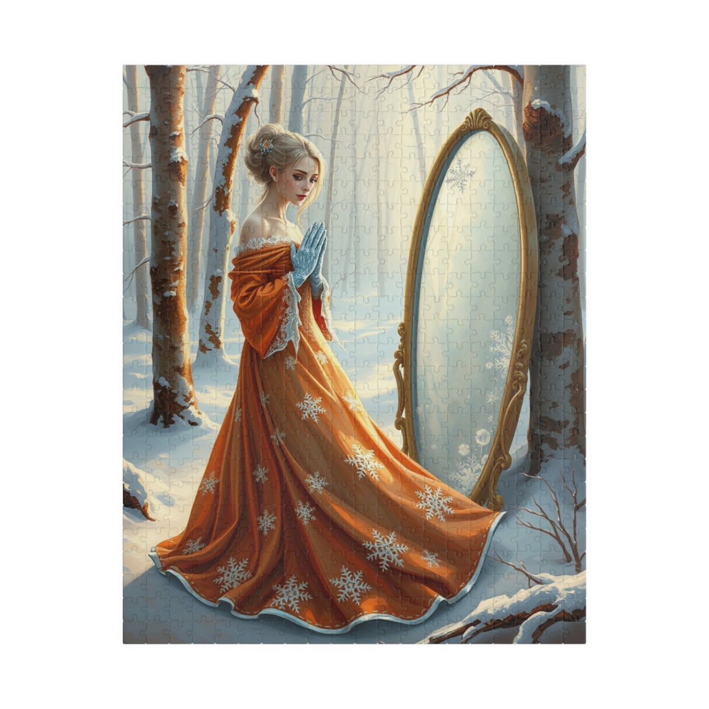 Elegant Frost Spirit Puzzle | Winter Wonderland Jigsaw Game | 110, 252, 520, 1014-piece | Holiday Decor, Family Fun Gift Idea, Cozy Nights