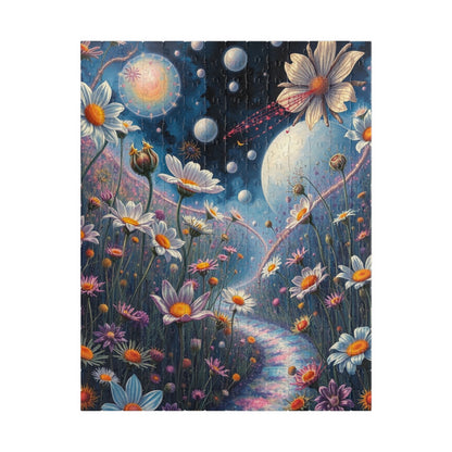 Wildflower Fantasy Puzzle, Surreal Floral Landscape Jigsaw Game for Adult, Mindfulness Activity Home Entertainment Puzzler Brain Teaser Gift 252 pcs (Vertical) Puzzle The Puzzle Chest