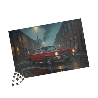 Vintage Car Puzzle - Classic Red 1960 Fury, Nostalgic Jigsaw for Retro Car Lover Puzzle The Puzzle Chest