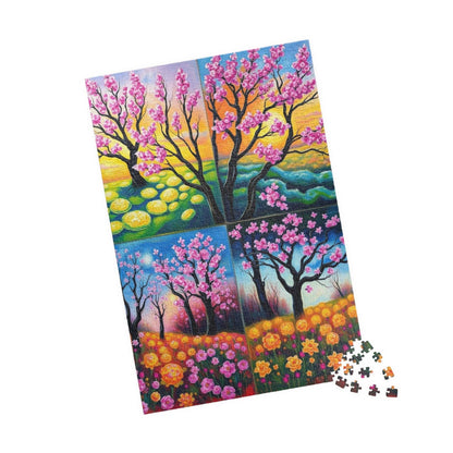 Four-Quadrant Landscape Puzzle - Nature Themed Collage Jigsaw for Adults, Ideal for Family Bonding, Mental Exercise, Gift for Friends Puzzle The Puzzle Chest