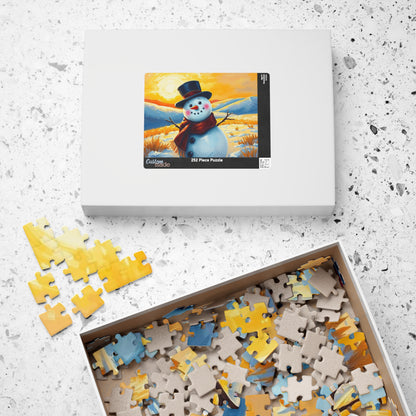 Lonely Snowman Puzzle, 110-1014 Piece Nostalgic Winter Jigsaw Game for Adults, Family Fun, Holiday Entertainment, Gift for Puzzle Lovers