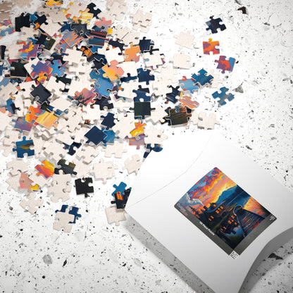 Serene Cabin Sunset Puzzle, Nature Jigsaw for Family Game Night, Gift for Nature Lovers, Cozy Decor Activity, Mindfulness Puzzle The Puzzle Chest
