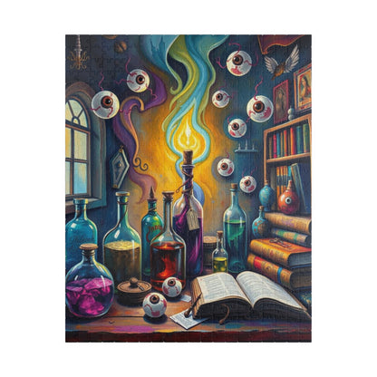 Mystical Potion Lab Jigsaw Puzzle, 110, 252, 520-piece Puzzle for Game Night, Halloween Family or Solo Activity, Gift for Friend