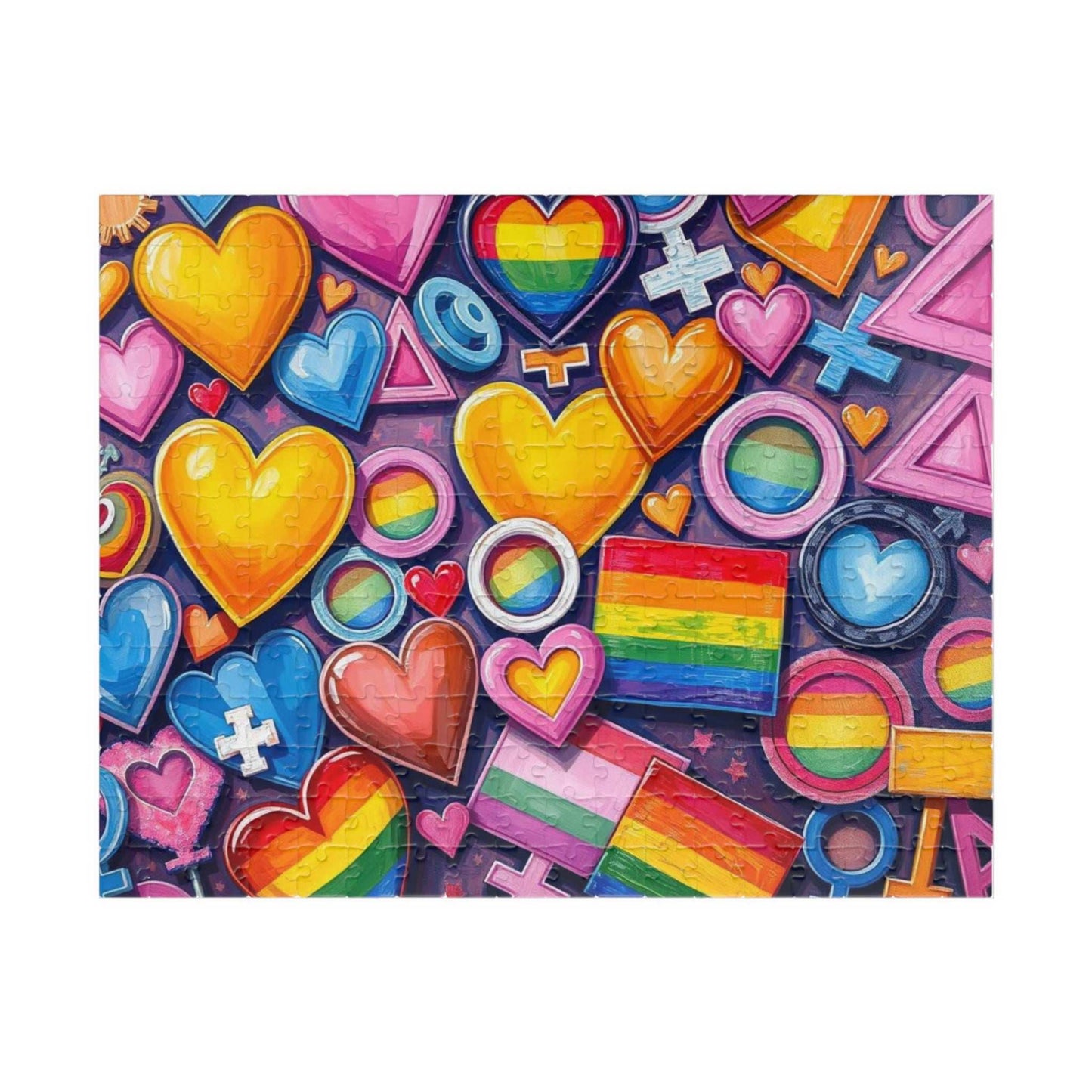 Rainbow Pride Puzzle Jigsaw Game - 110 252 520 1014-piece, Fun for Family Game Night, LGBTQ+ Celebration, Gift for Anyone Who Loves Puzzles 252 pcs (Horizontal) Puzzle The Puzzle Chest