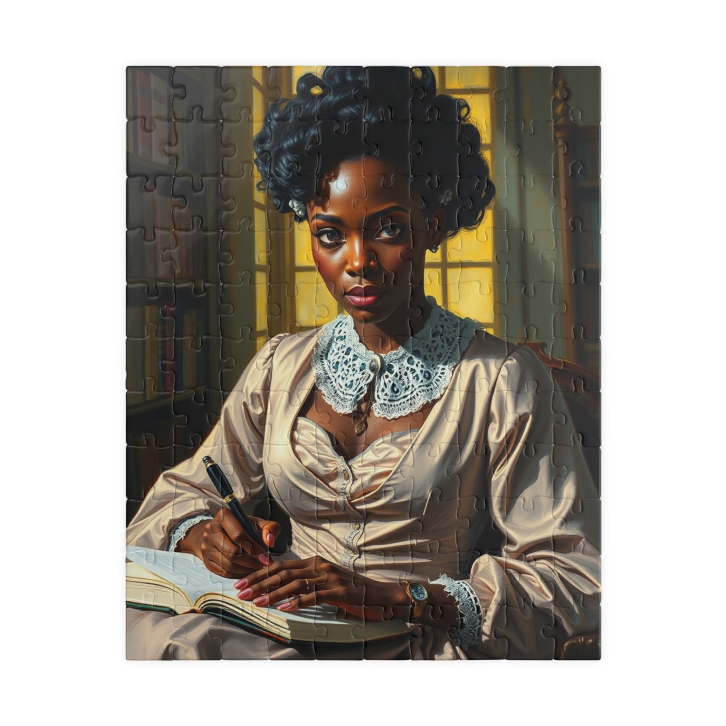 Elegant Vintage Puzzle - Black American Woman, Relaxing Gift for Her, Family Game Night, Art Collectors, Birthday Gift, Mindfulness Activity 110 pcs (Vertical) Puzzle The Puzzle Chest