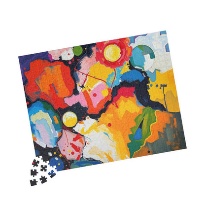 Vibrant Art Abstract Puzzle, Colorful Jigsaw Puzzle for Adults Puzzle The Puzzle Chest