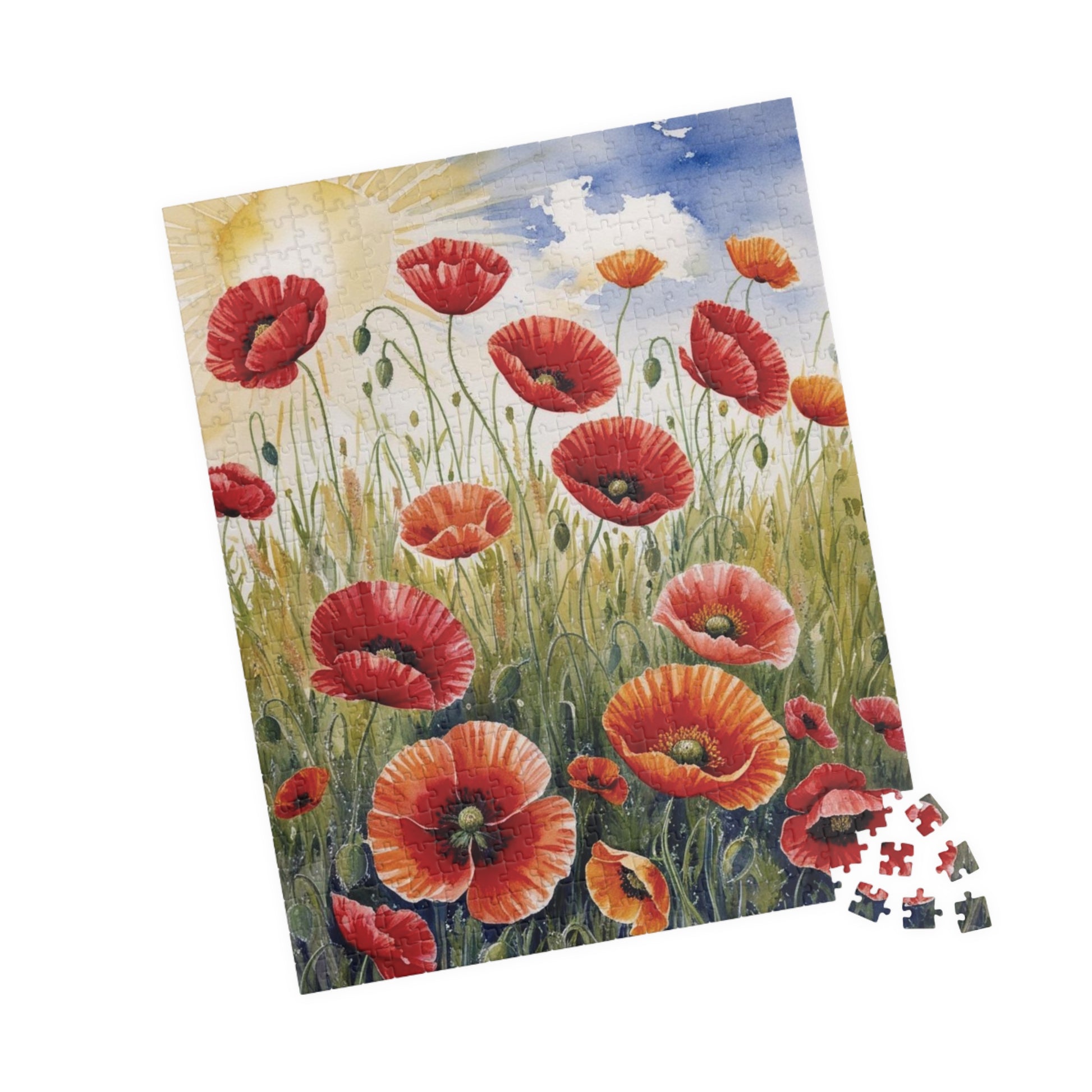Poppy Field Jigsaw Puzzle, Impressionist Style Summer 110-1014 Piece Tabletop Game, Mindfulness Birthday Holiday Gift for Friends Puzzle The Puzzle Chest