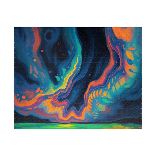 Vibrant Abstract Jigsaw Puzzle, Fun Family Indoor Activity, Gift for Kids and Adults, Puzzle Lovers Gift for Friends 520 pcs (Horizontal) Puzzle The Puzzle Chest