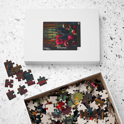 Black Cat Bookshelf Gothic Puzzle, Cozy Kittens in Library Study Room, Family Activity or Solo Fun, Pet Themed Puzzle, Animal Lover Gift Puzzle The Puzzle Chest