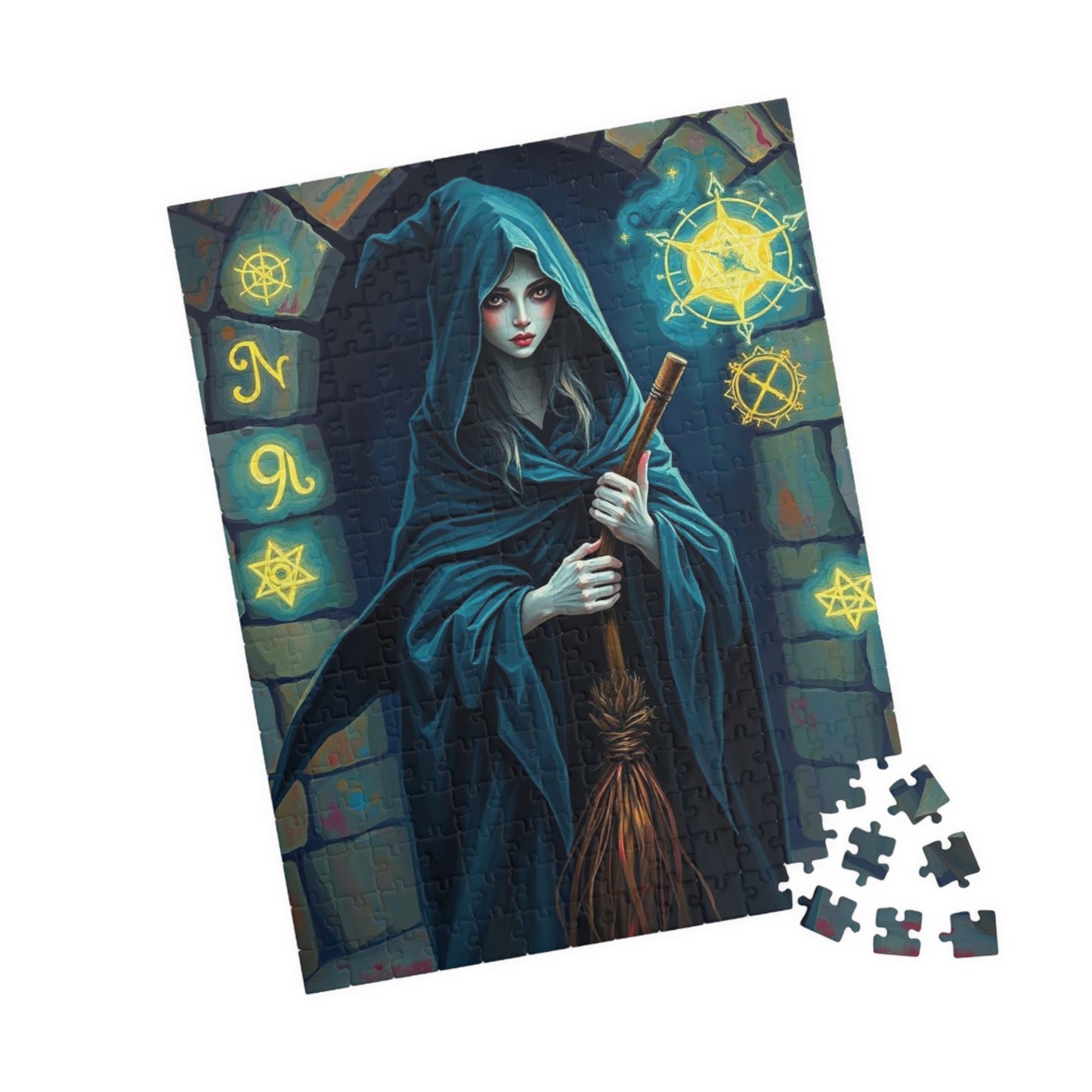 Witchfire Stone Circle - Mystical Witch Puzzle, Enchanting Jigsaw for Family Game Night Halloween Gift for Puzzle Lover Home Entertainment