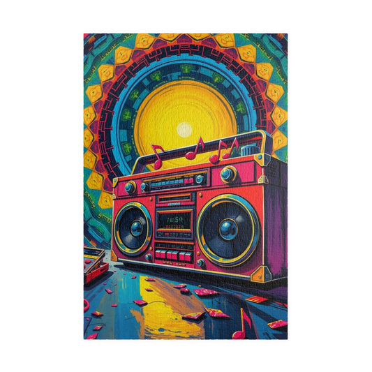 Retro Boombox Puzzle - 110 to 1014 Piece Pop Art Jigsaw Game, Music Lover Gift for Friend, Home Entertainment, Game Night Fun, 80s Nostalgia 1014 pcs (Vertical) Puzzle The Puzzle Chest