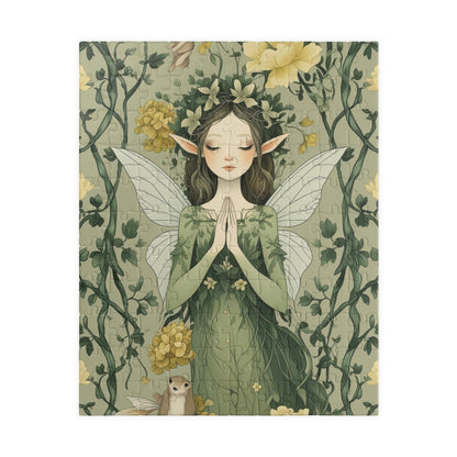 Delicate Fairy Vintage Jigsaw Puzzle Game with Cascading Flowers, Best for Gifting on Birthday, Puzzle Lover, Stress Relief Leisure Activity 110 pcs (Vertical) Puzzle The Puzzle Chest