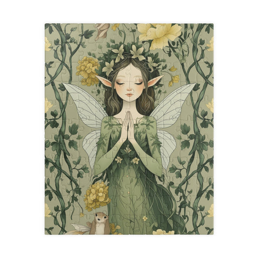 Delicate Fairy Vintage Jigsaw Puzzle Game with Cascading Flowers, Best for Gifting on Birthday, Puzzle Lover, Stress Relief Leisure Activity
