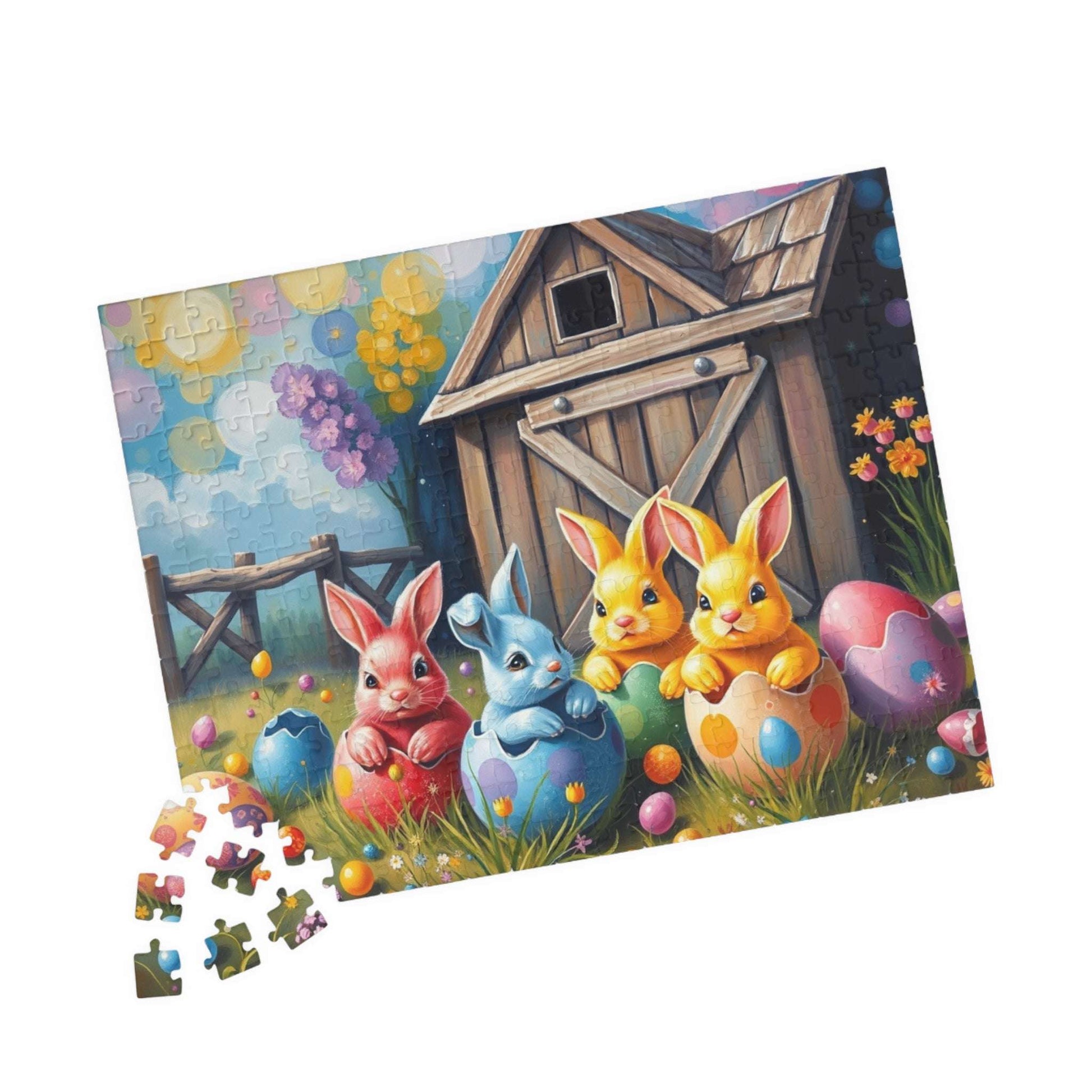 Colorful Bunny Easter Puzzle for Adult, 110-1014 Piece Whimsical Springtime Jigsaw Game, Family Fun, Easter Gift, Brain Teaser Puzzle The Puzzle Chest