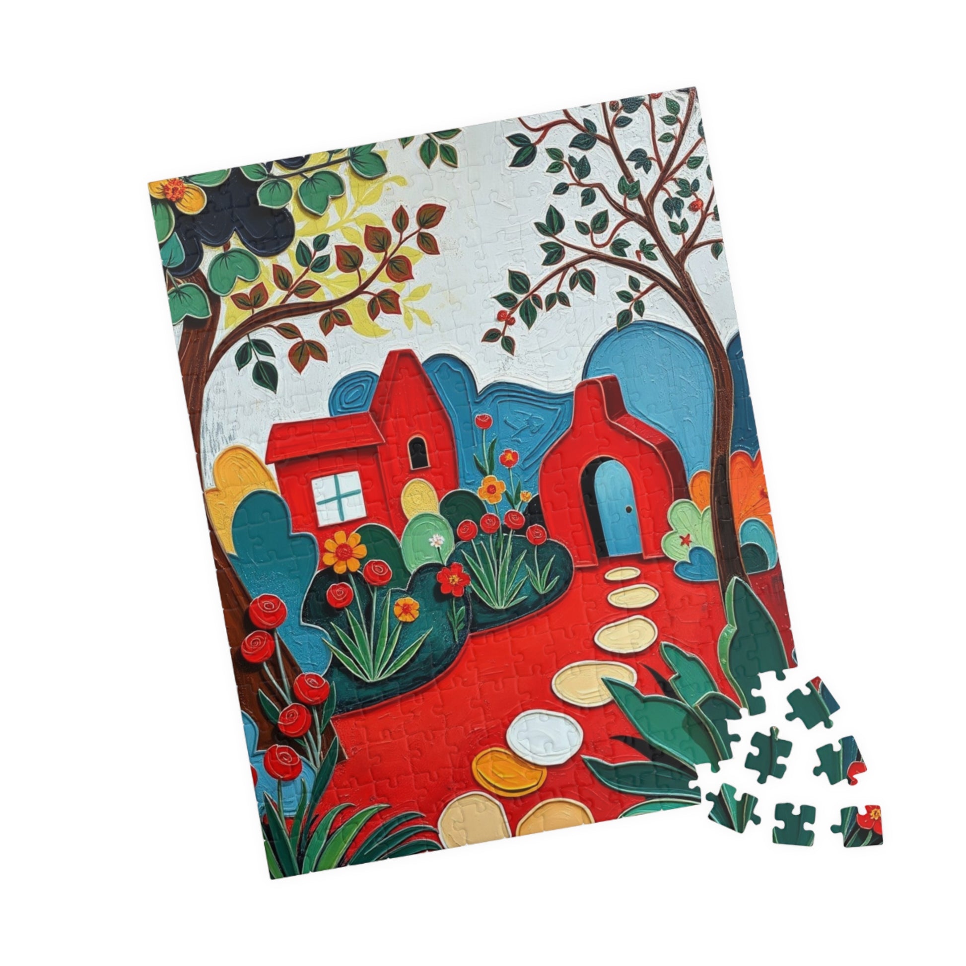 Rustic Landscape Jigsaw Puzzle, Vibrant Home Entertainment Family Activity, Creative Gift for Puzzle Lover Relaxing Indoor Game Brain Teaser Puzzle The Puzzle Chest