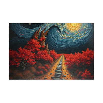 Abstract Landscape Jigsaw Puzzle Art for Adults, Autumn Nature Puzzle 1014 pcs (Horizontal) Puzzle The Puzzle Chest